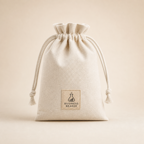 Business Beaker drawstring bag mockup